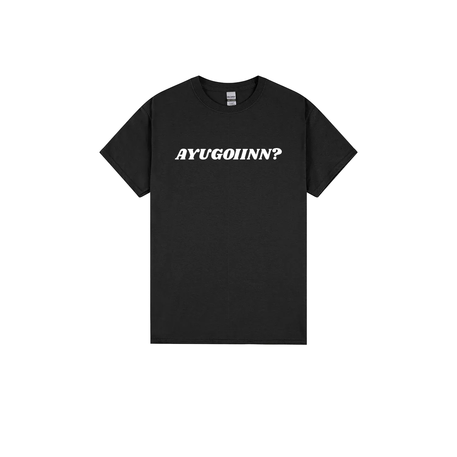 Black front flat lay